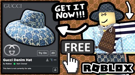 gucci denim hat roblox code|free gucci garden hats.